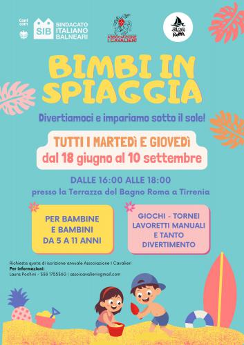 BIMBI IN SPIAGGIA AL BAGNO ROMA